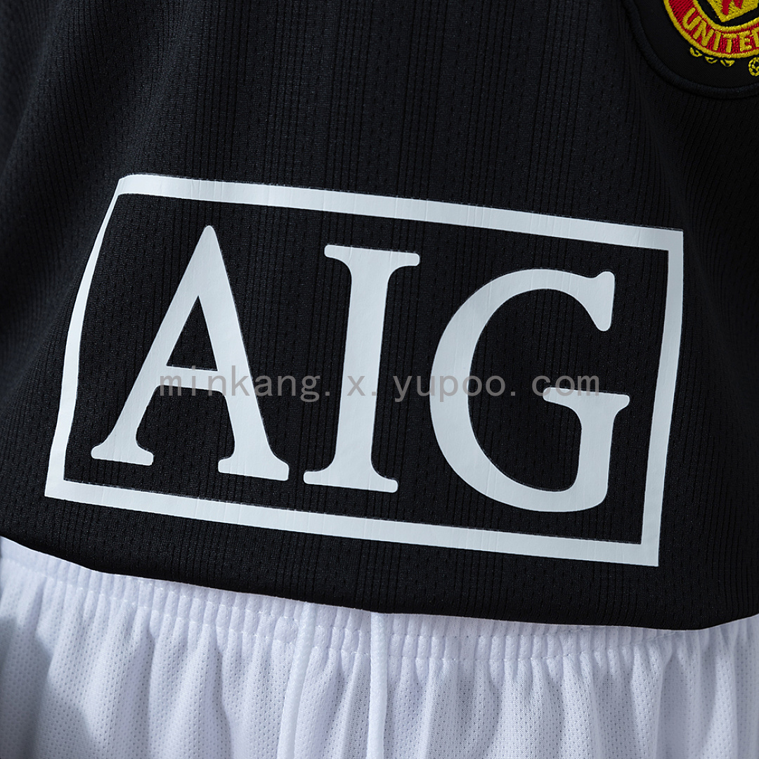 M-U 07/08 Away Retro Long Sleeve Kids Kit Jersey SIZE 16-28 10