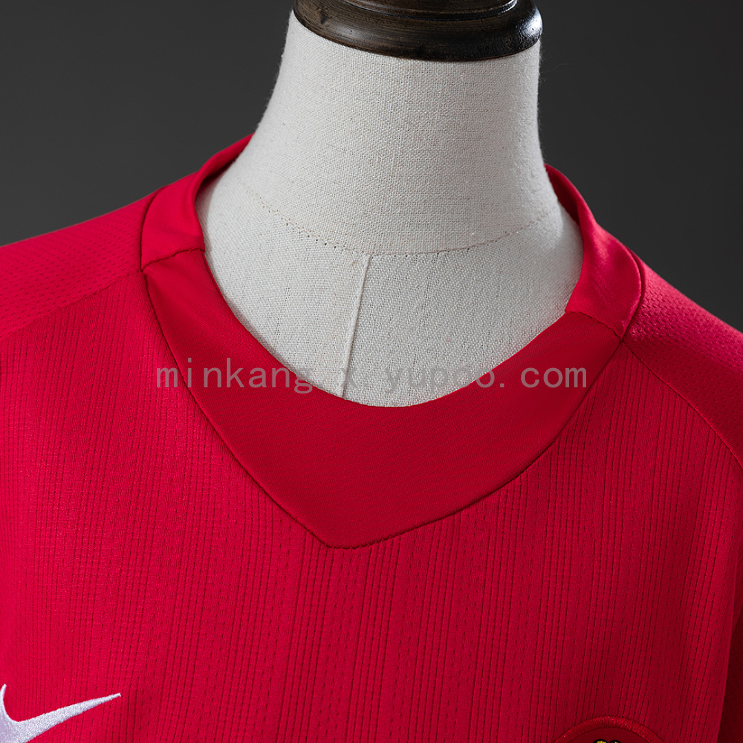 M-U 07/08 Home Retro Long Sleeve Kids Kit Jersey SIZE 16-28 12