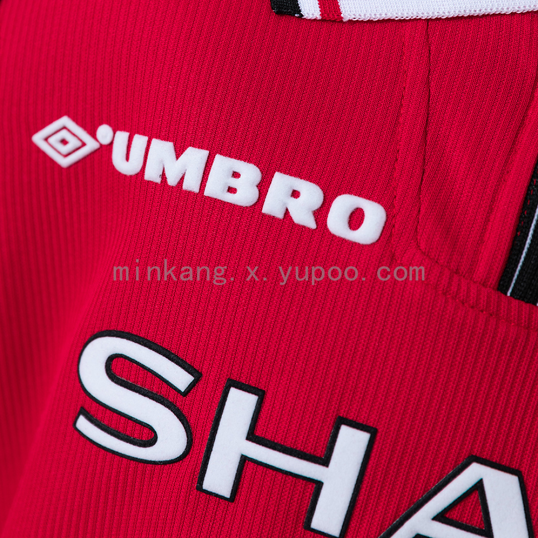 M-U 98/99 Home Retro Long Sleeve Kids Kit Jersey SIZE 16-28 7