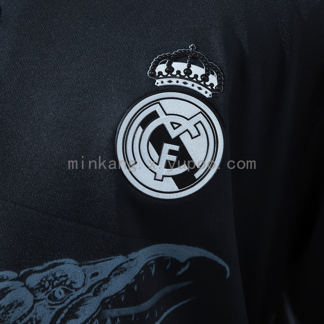 Real Madrid 14/15 Third Away Retro Long Sleeve Kids Kit Jersey SIZE 16-28 8