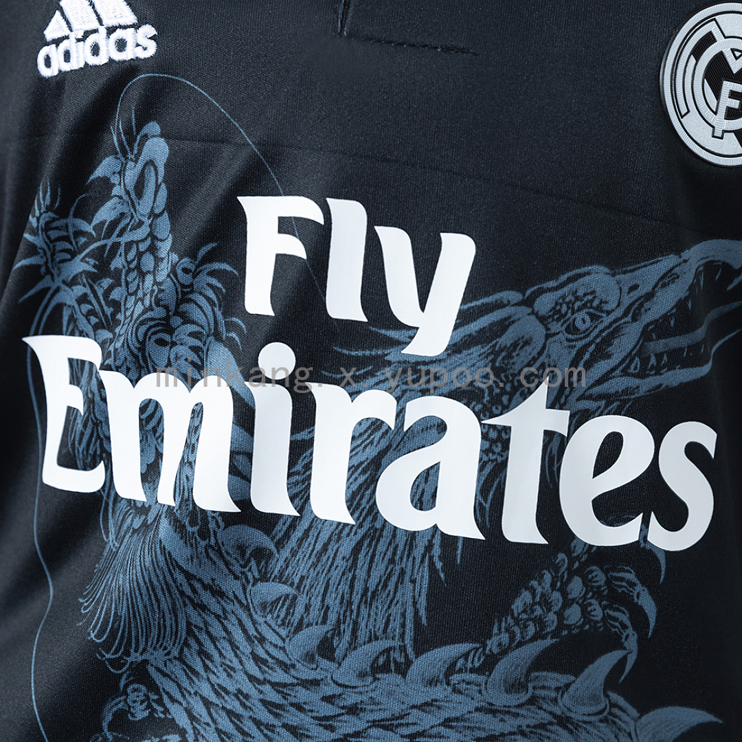 Real Madrid 14/15 Third Away Retro Long Sleeve Kids Kit Jersey SIZE 16-28 9