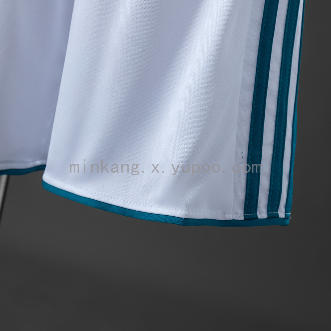 Real Madrid 17/18 Home Retro Long Sleeve Kids Kit Jersey Size 16-28 4