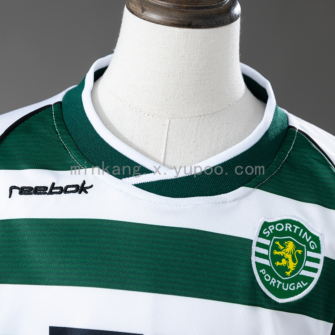 Sporting CP 01/02 Home Retro Long-Sleeve Kids Kit Jersey Size 16-28 10
