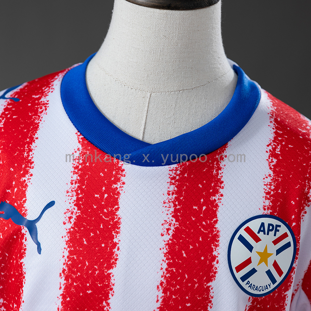 Paraguay 2026 Home Kids Kit Jersey Size 16-28 9