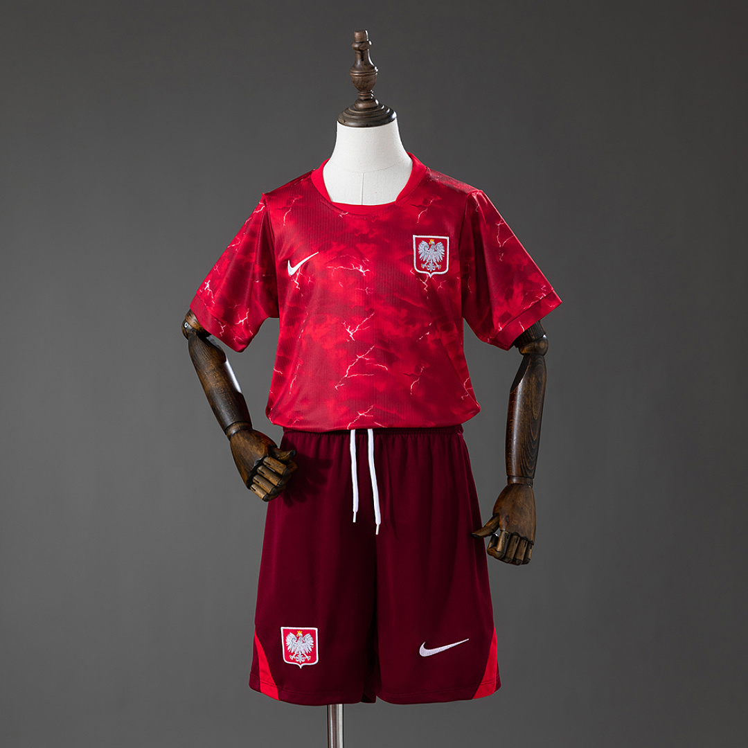 Poland 2026 Away Kids Kit Jersey Size 16-28