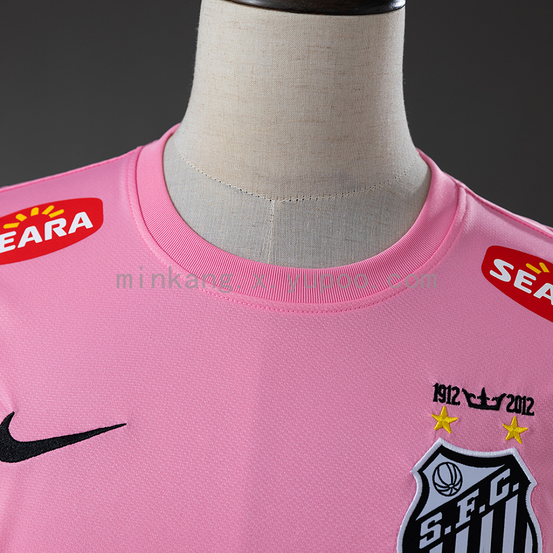 Santos 12/13 Retro Pink Long Sleeve Jersey S-XXL 10