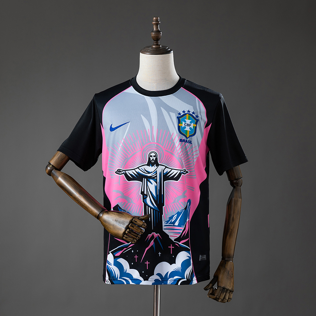 Brazil 2026 Christ the Savior - Pink Jersey S-XXL 3