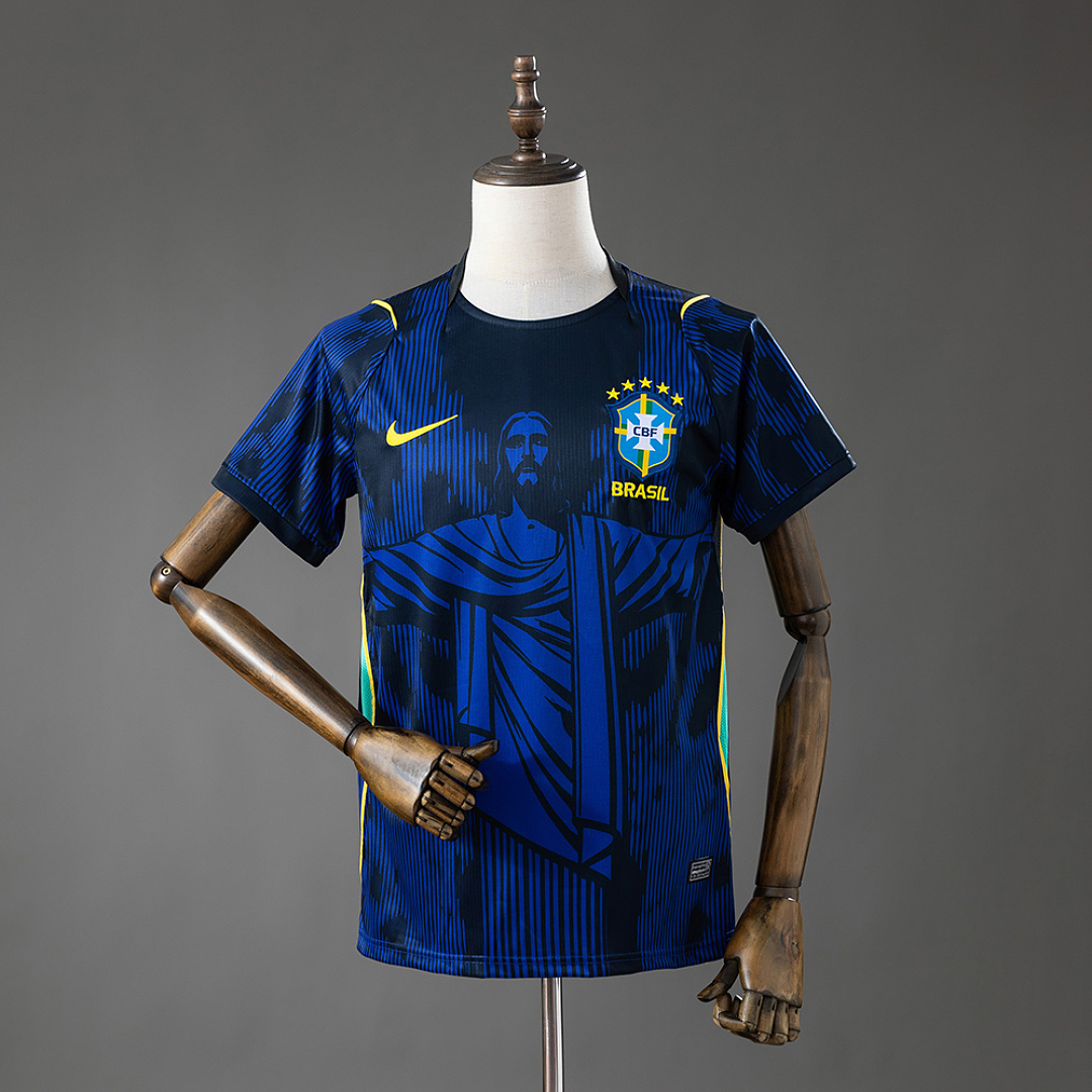 Brazil 2026 Jesus Edition - Blue Jersey S-4XL 3