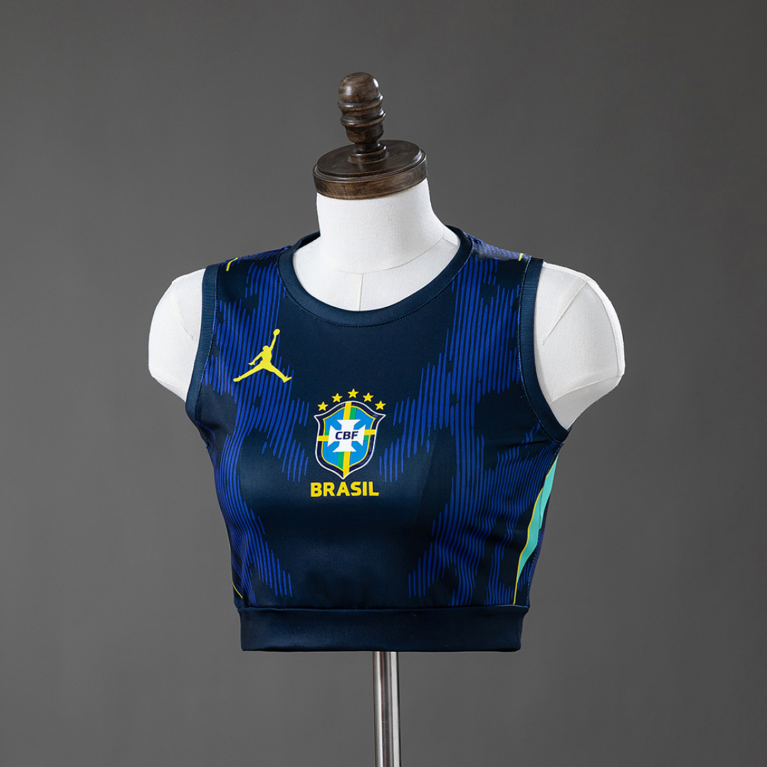 Brazil 2026 Away Women's Crop Top Style Tank Top S-XXL 2