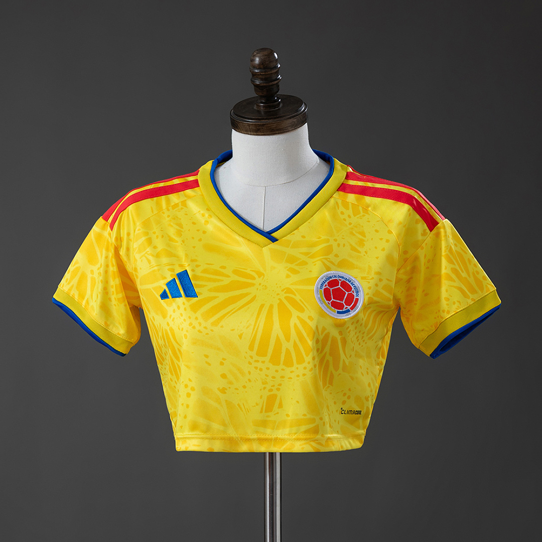 Colombia 2026 Home Women's Crop Top Style S-XXL 2
