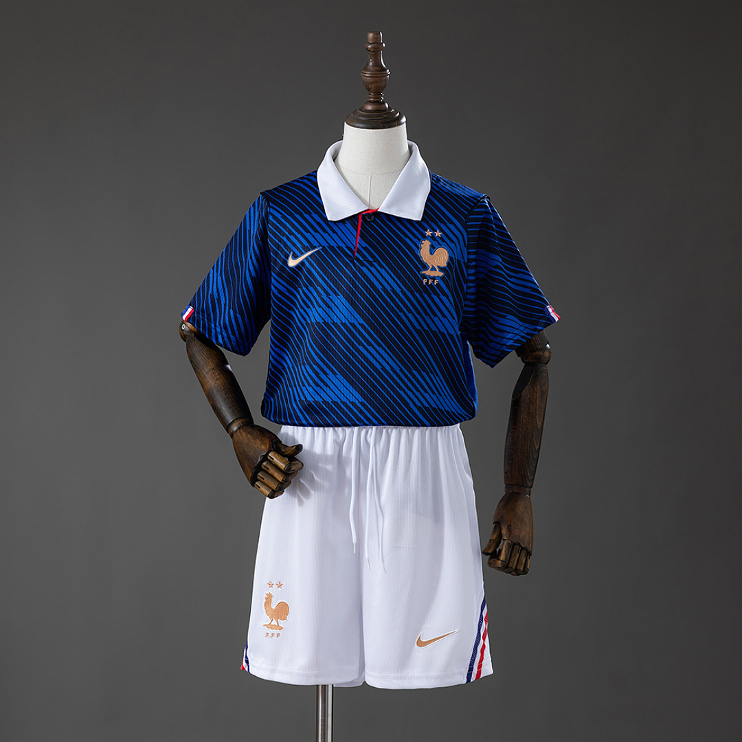 France 2026 Home Kids Kit Jersey Size 16-28 3