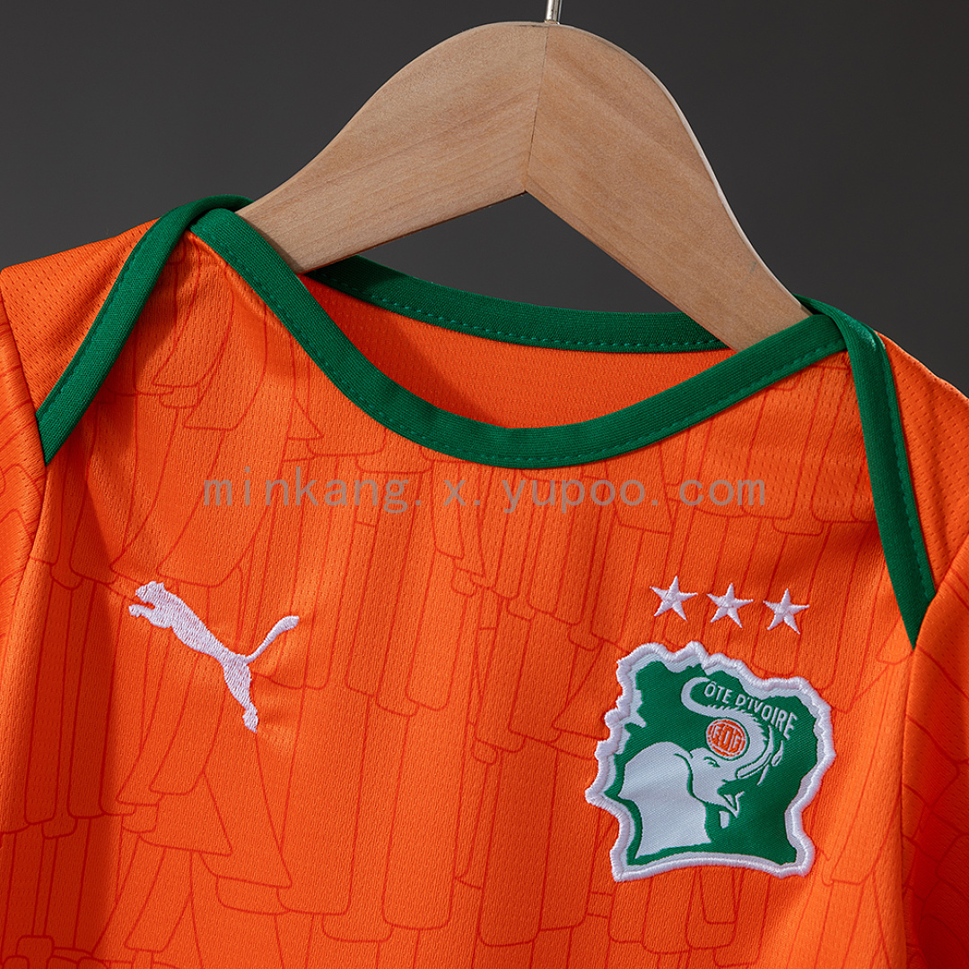 Ivory Coast 2026 Home Baby Jersey Size 9/12 10