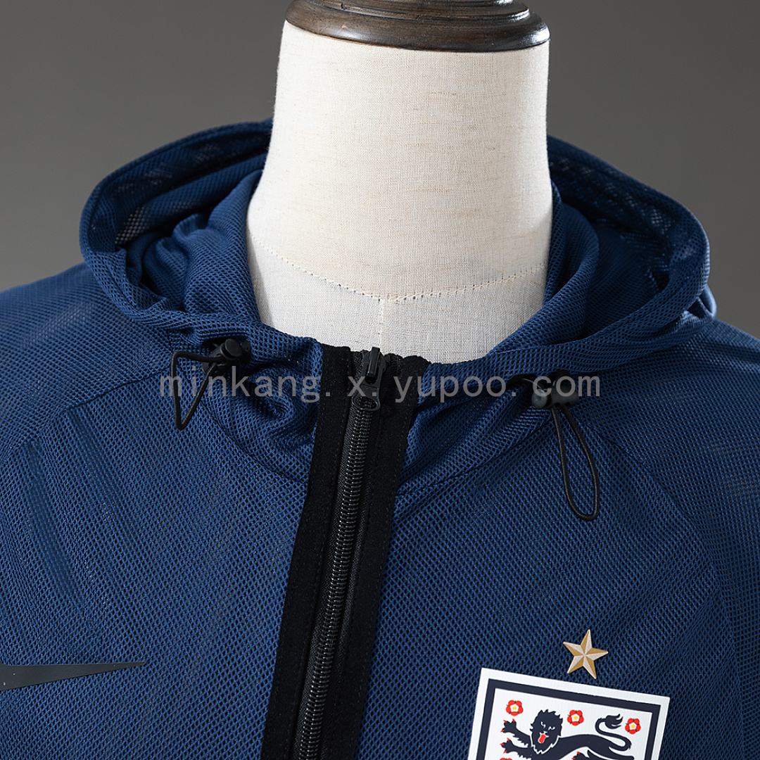 England 2026 Men's Football Anthem Jacket - Blue S-XXL 9