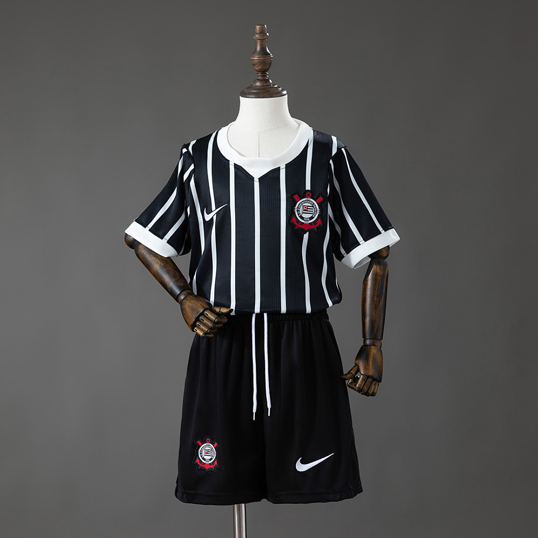 Corinthians 26/27 Away Kids Kit Jersey Size 16-28 3