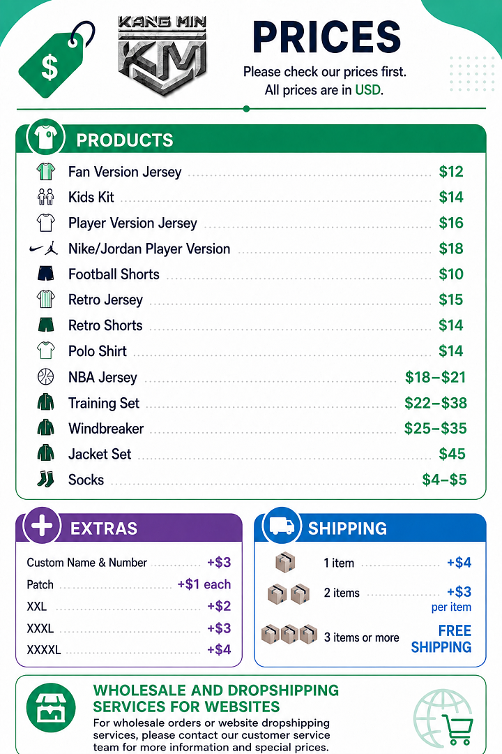 English Price List 3