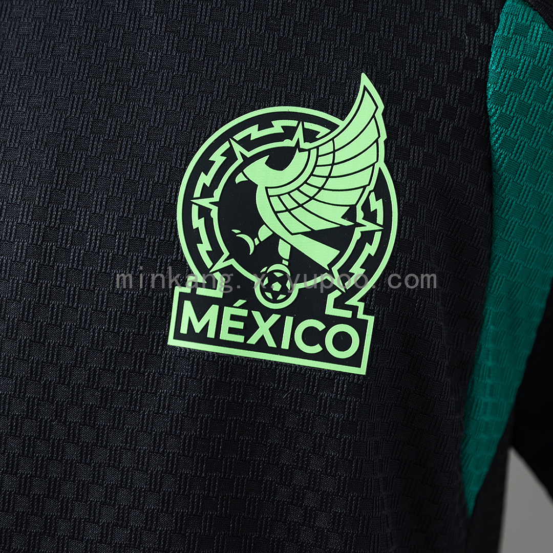 Mexico 2026 Player Version Training Kids Kit Jersey - Black Size 16-28 7
