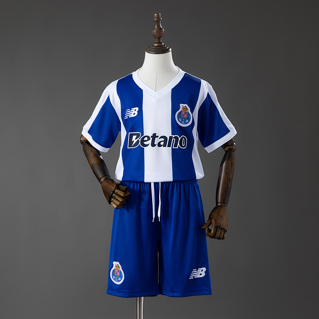 Porto 26/27 Home Kids Kit Jersey Size：16-28 3