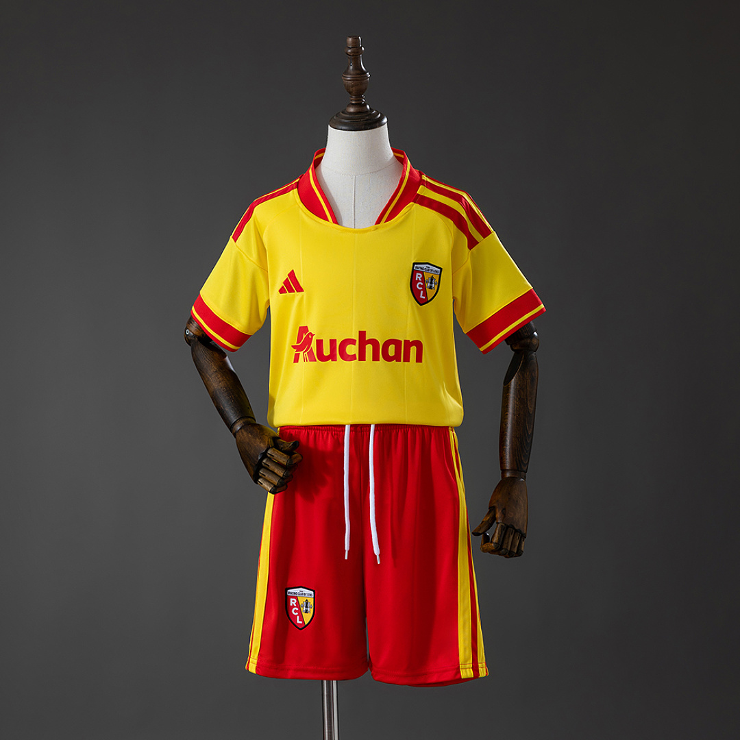 RC Lens 26/27 Home Kids Kit Jersey Size：16-28 3