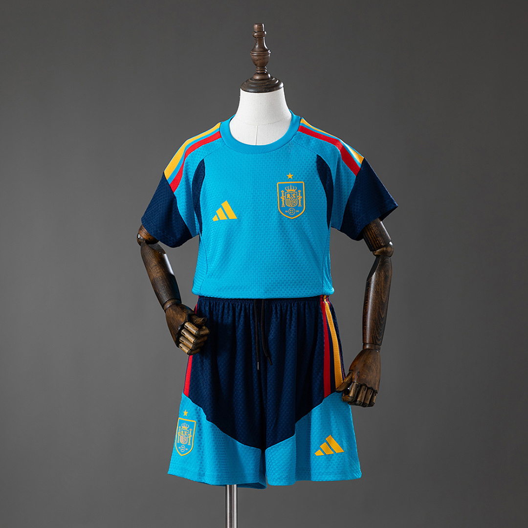 Spain 2026 Player Version Training Kids Kit Jersey - Blue Size 16-28