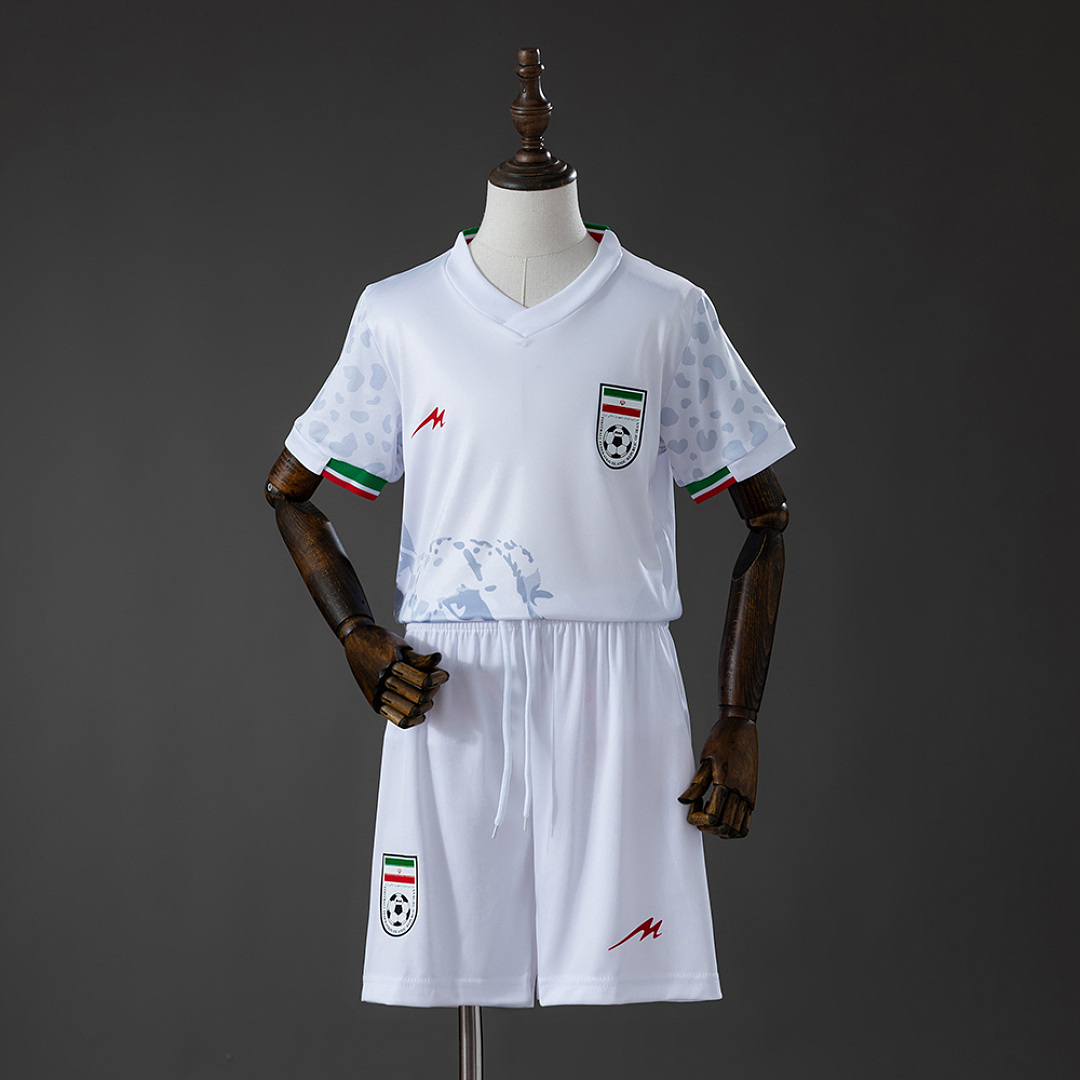 Iran 2026 Home Kids Kit Jersey Size 16-28