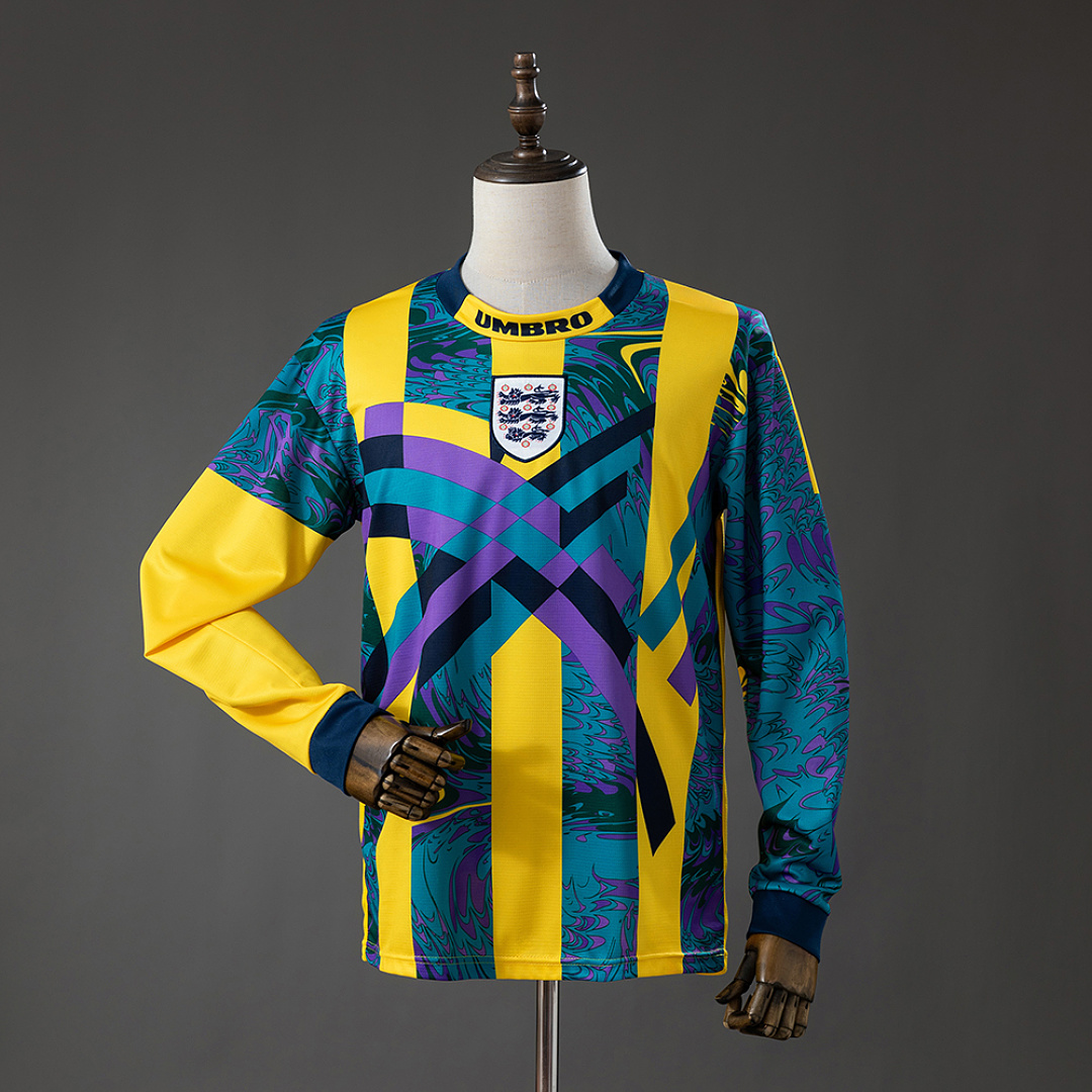 England 1995 Goalkeeper Long-Sleeve Retro Jersey S-XXL 3