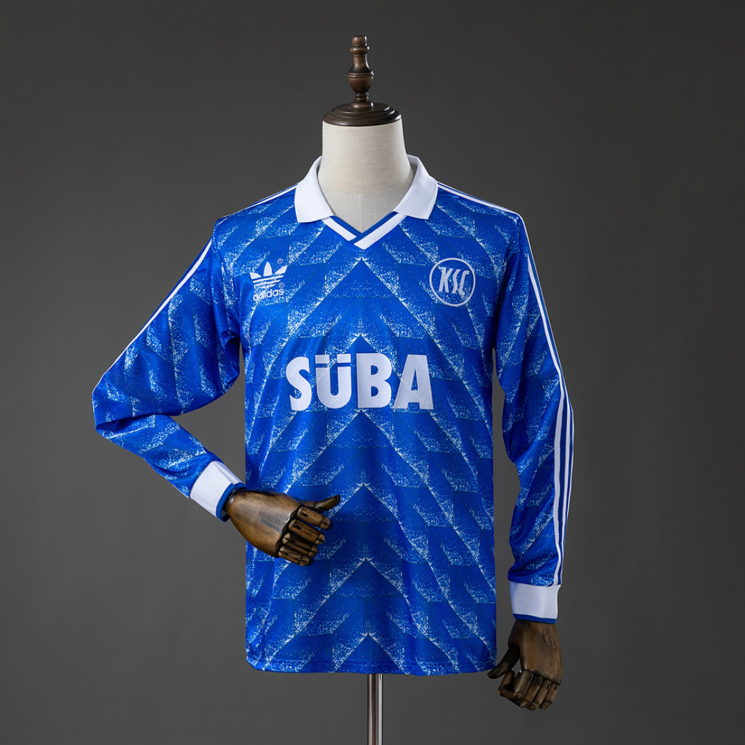 Karlsruher 89/90 Home Retro Long Sleeved Jersey S-XXL