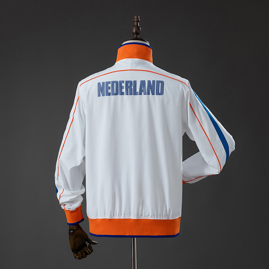 Netherlands 10/11 Retro Windbreaker White S-XXL 2