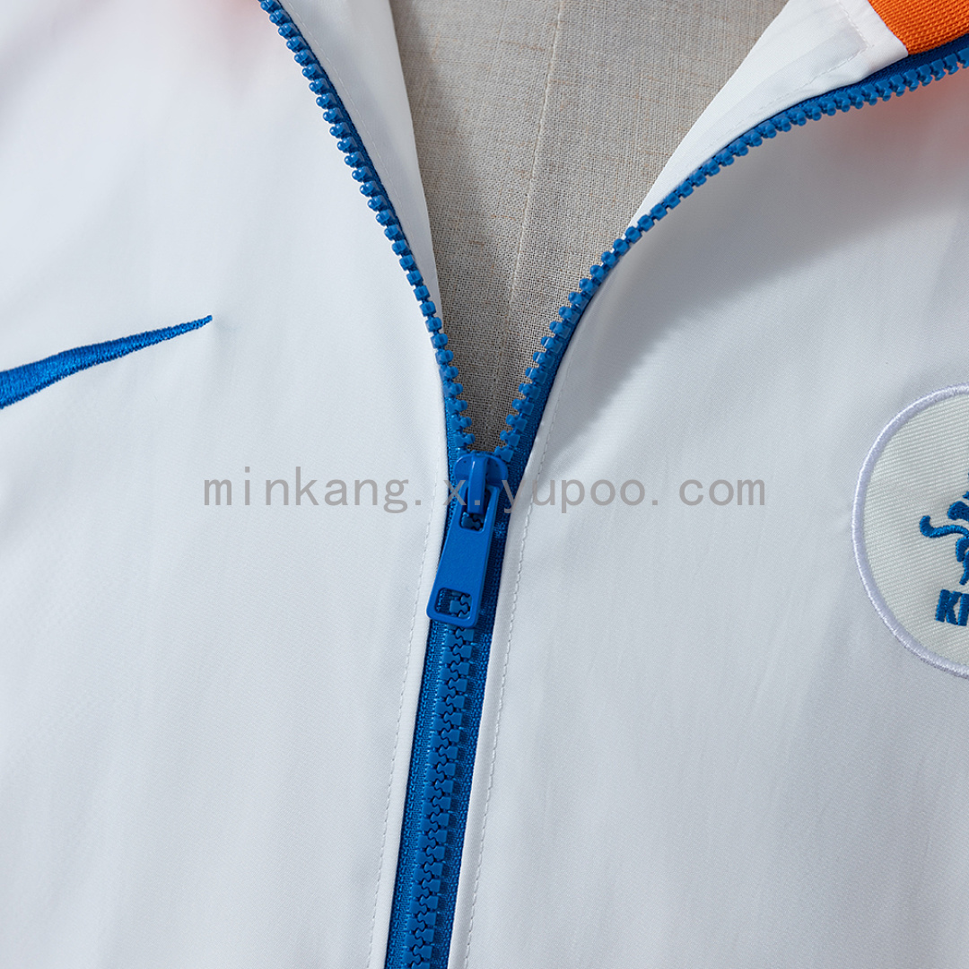 Netherlands 10/11 Retro Windbreaker White S-XXL 4