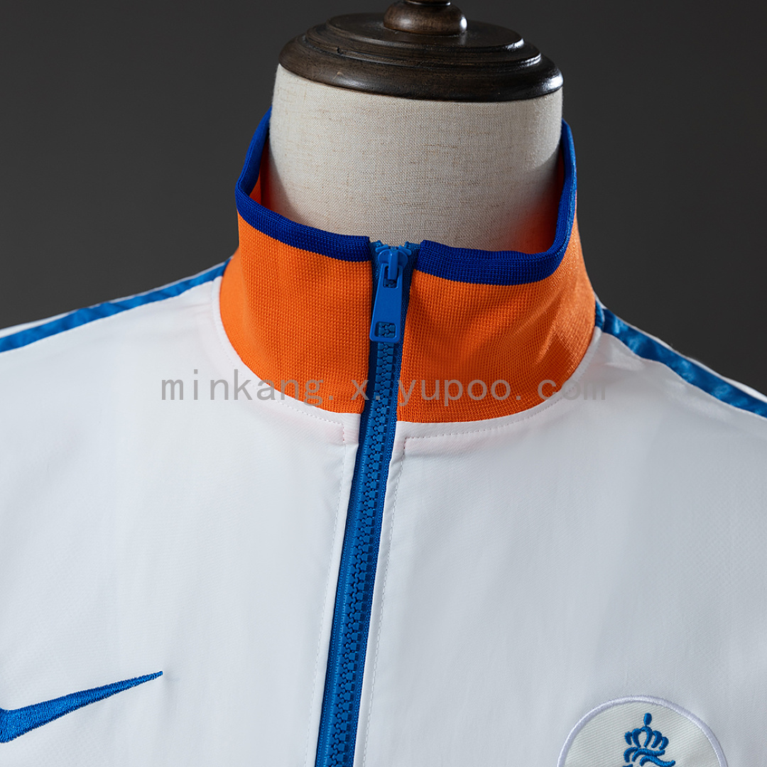 Netherlands 10/11 Retro Windbreaker White S-XXL 7