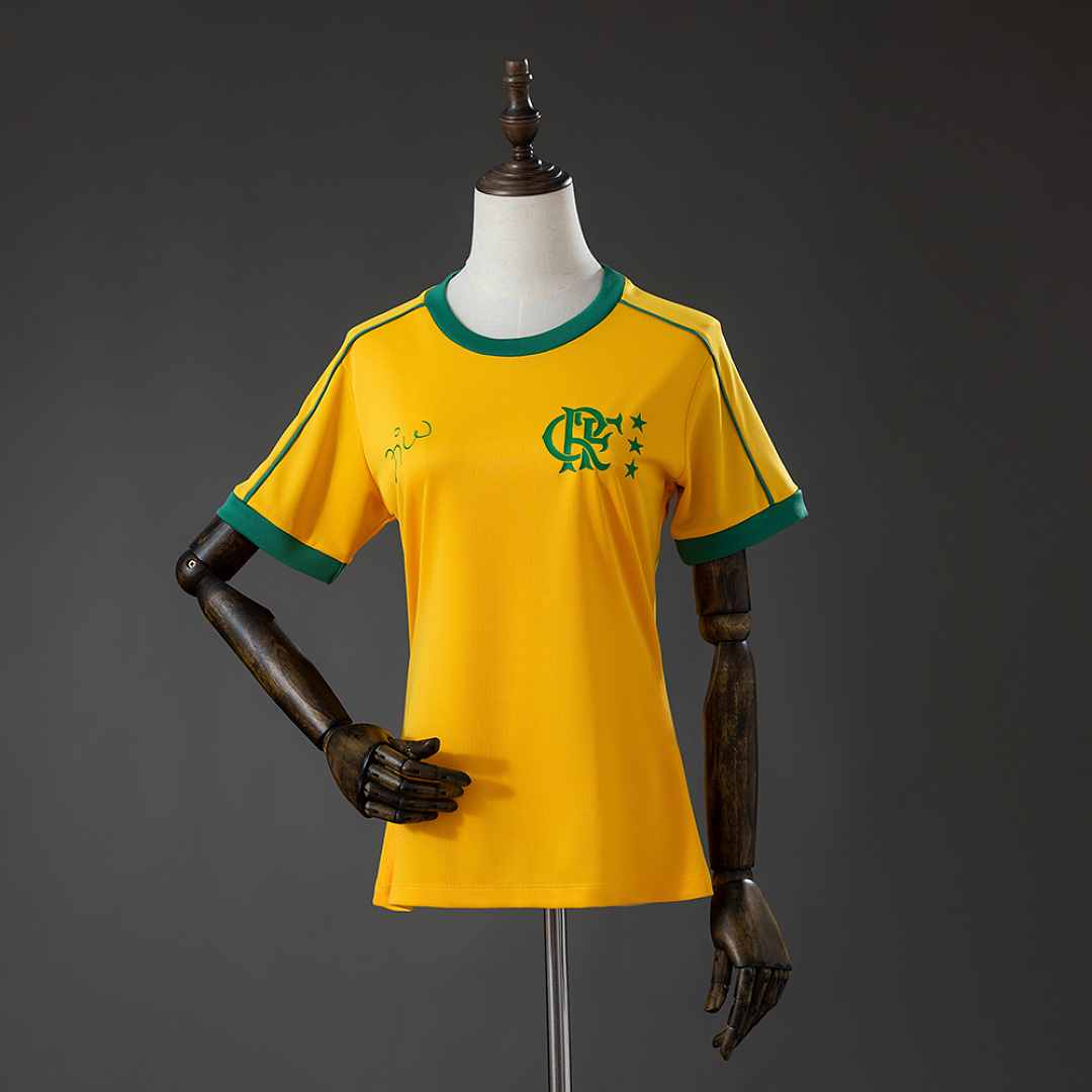 Flamengo 26/27 Zico Signature World Cup Version Yellow Womens Jersey S-XXL 3