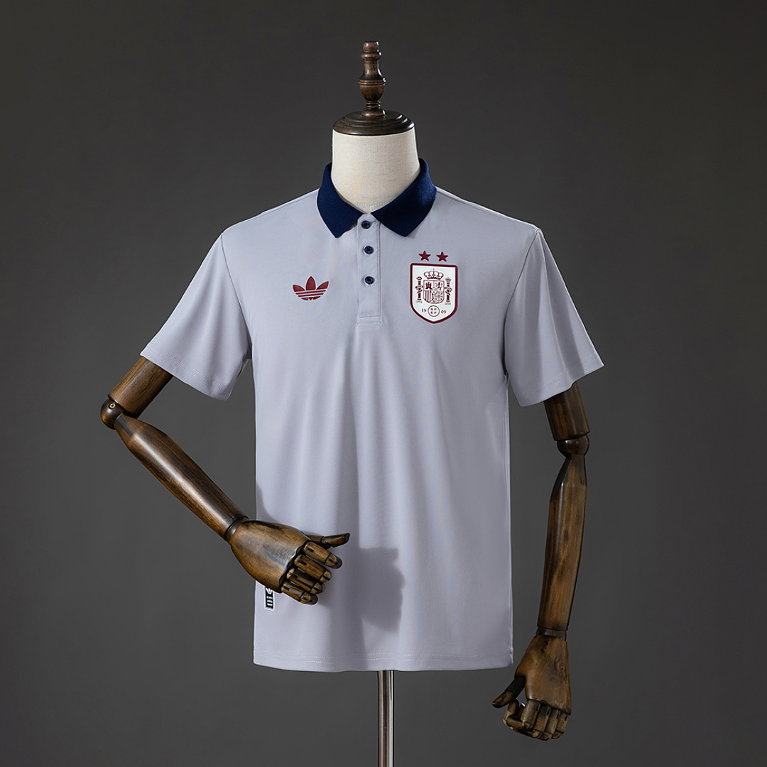 Spain 26/27 Polo Grey Jersey S-4XL 3