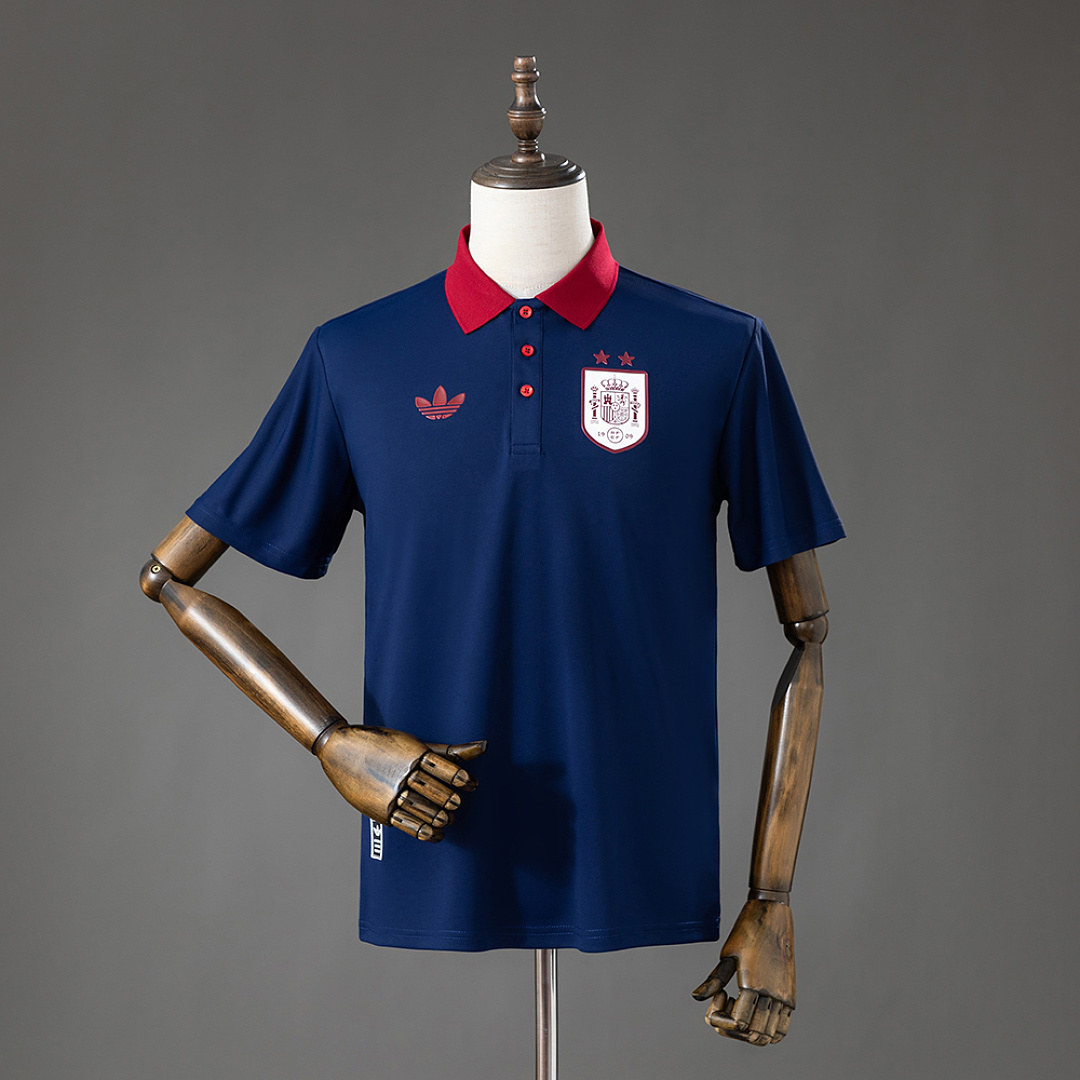 Spain 2026 2 Stars Lifestyler Polo Shirt - Blue S-3XL 3