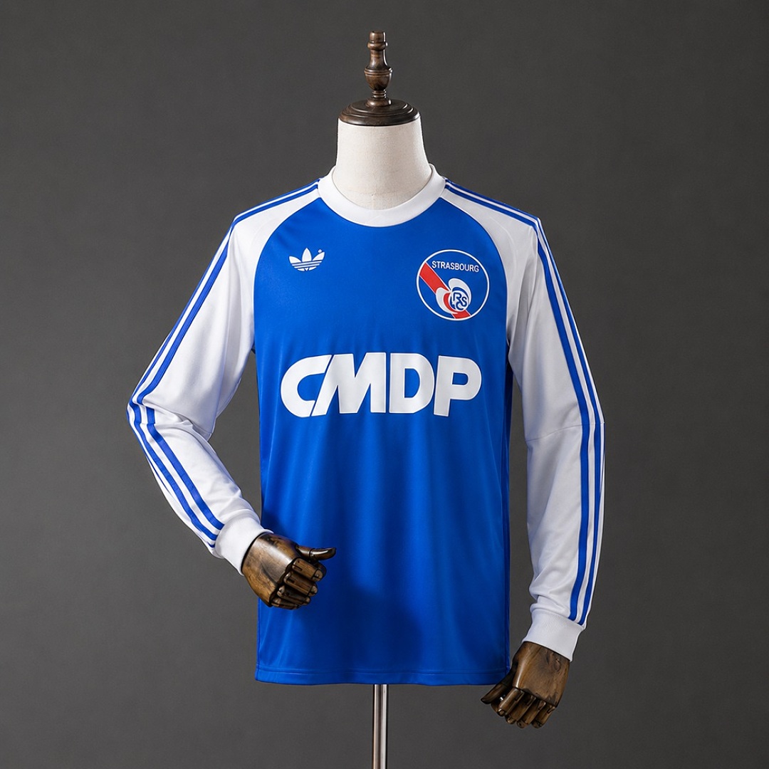 Strasbourg 78/79 Home Retro Long Sleeved Jersey S-XXL 2
