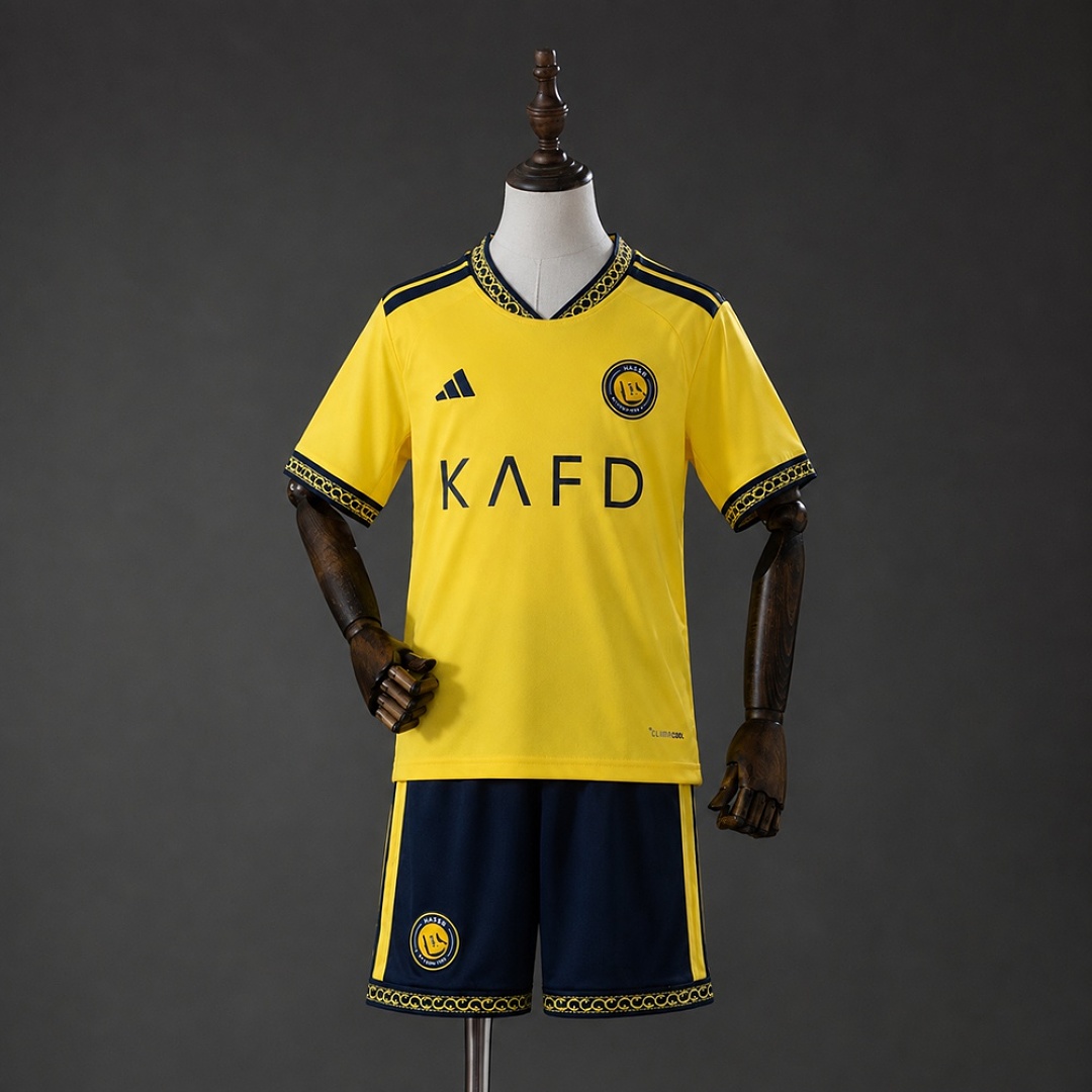 Al-Nassr 26/27 Home Kids kit Size 16-28 3