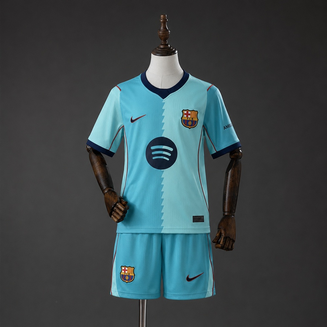 Barcelona 26/27 Third Kids kit Size 16-28 3