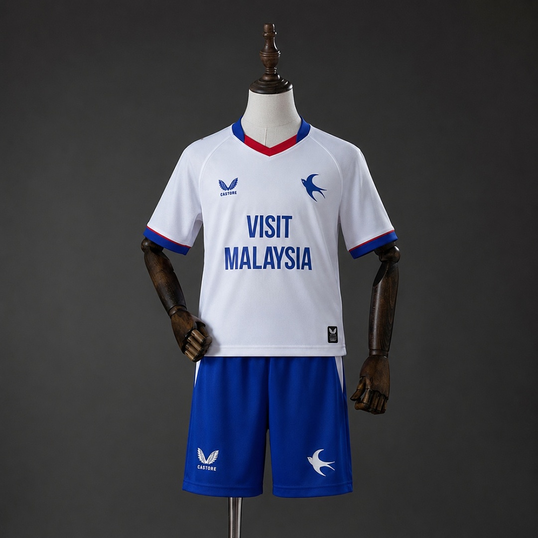 Cardiff City 26/27 Aaway Kids kit Jersey Size 16-28 2