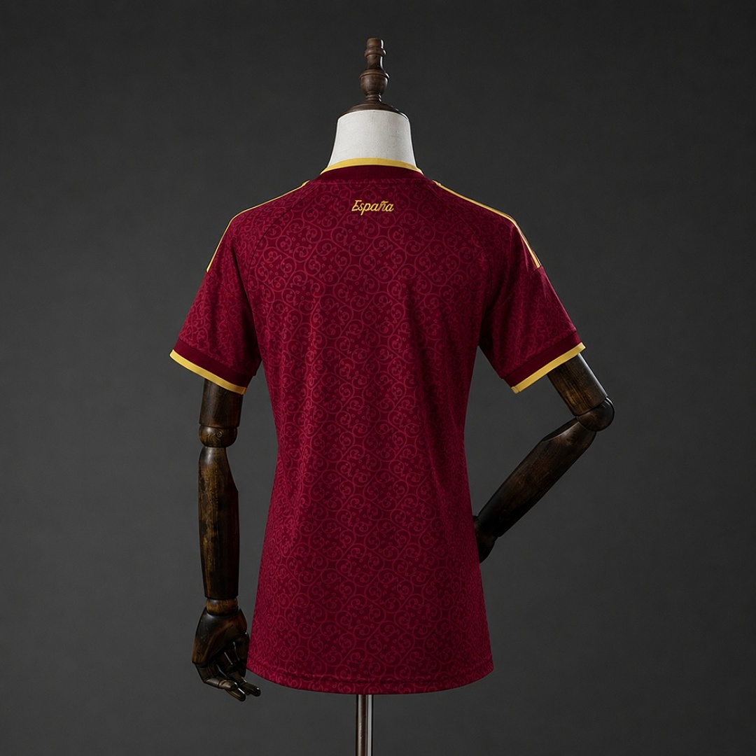 Spain 2026 2 Stars Special Edition Womens Jersey - Maroon S-XXL 3