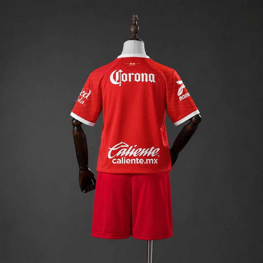 Toluca 26/27 Home Kids kit Jersey Size 16-28 3