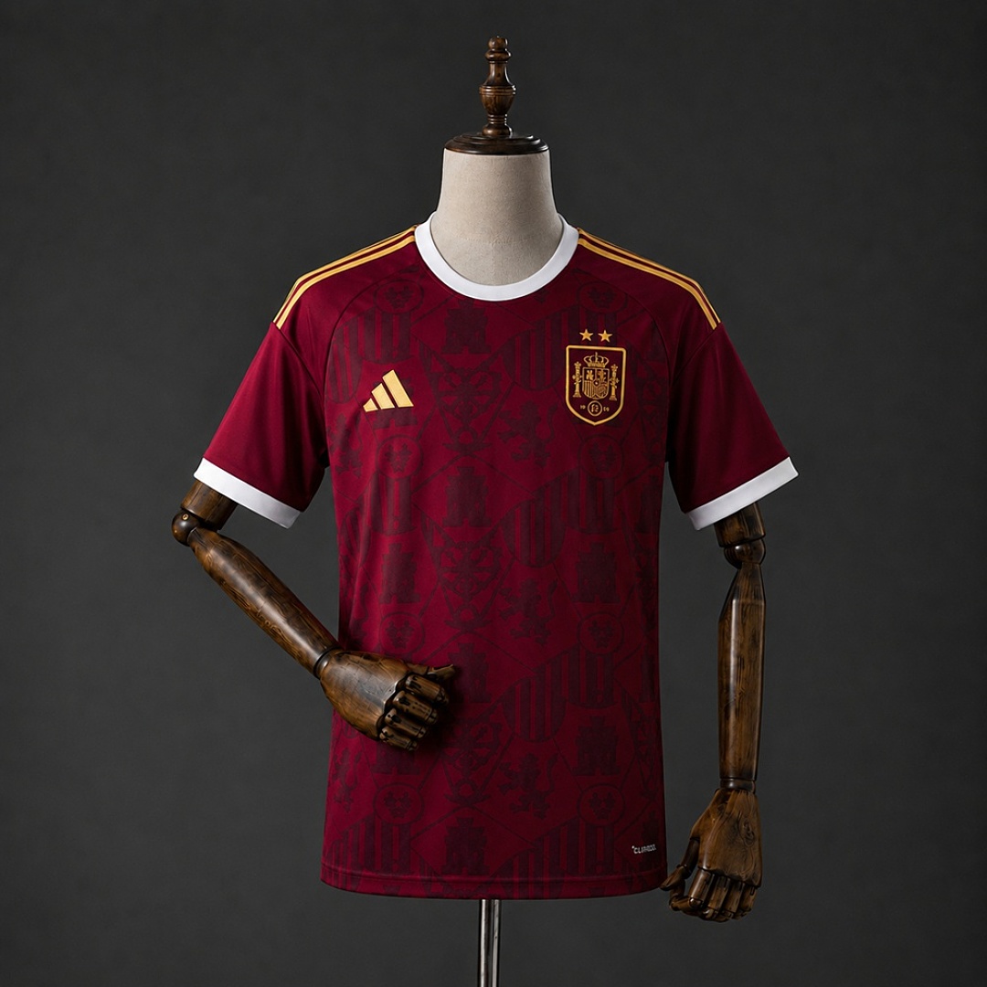 Spain 2026 Burgundy Champion Commemorative Jersey S-4XL 3