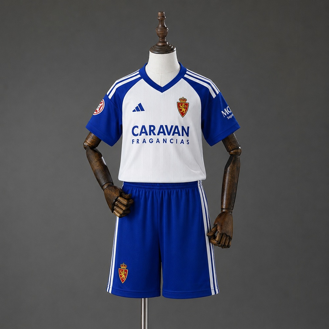 Real Zaragoza 26/27 Home Kids kit Size 16-28