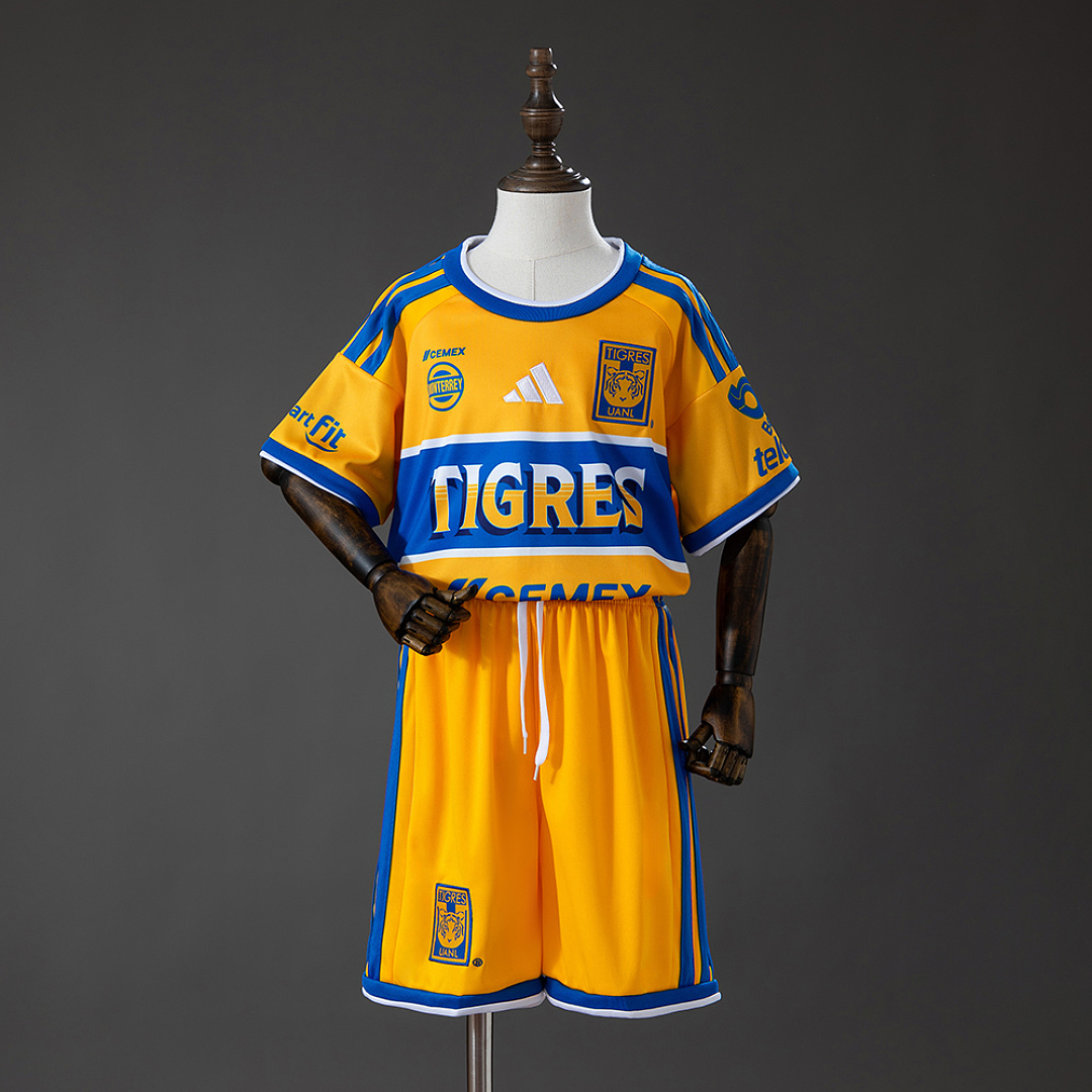 Tigres UANL 26/27 Home Kids kit Jersey Size 16-28