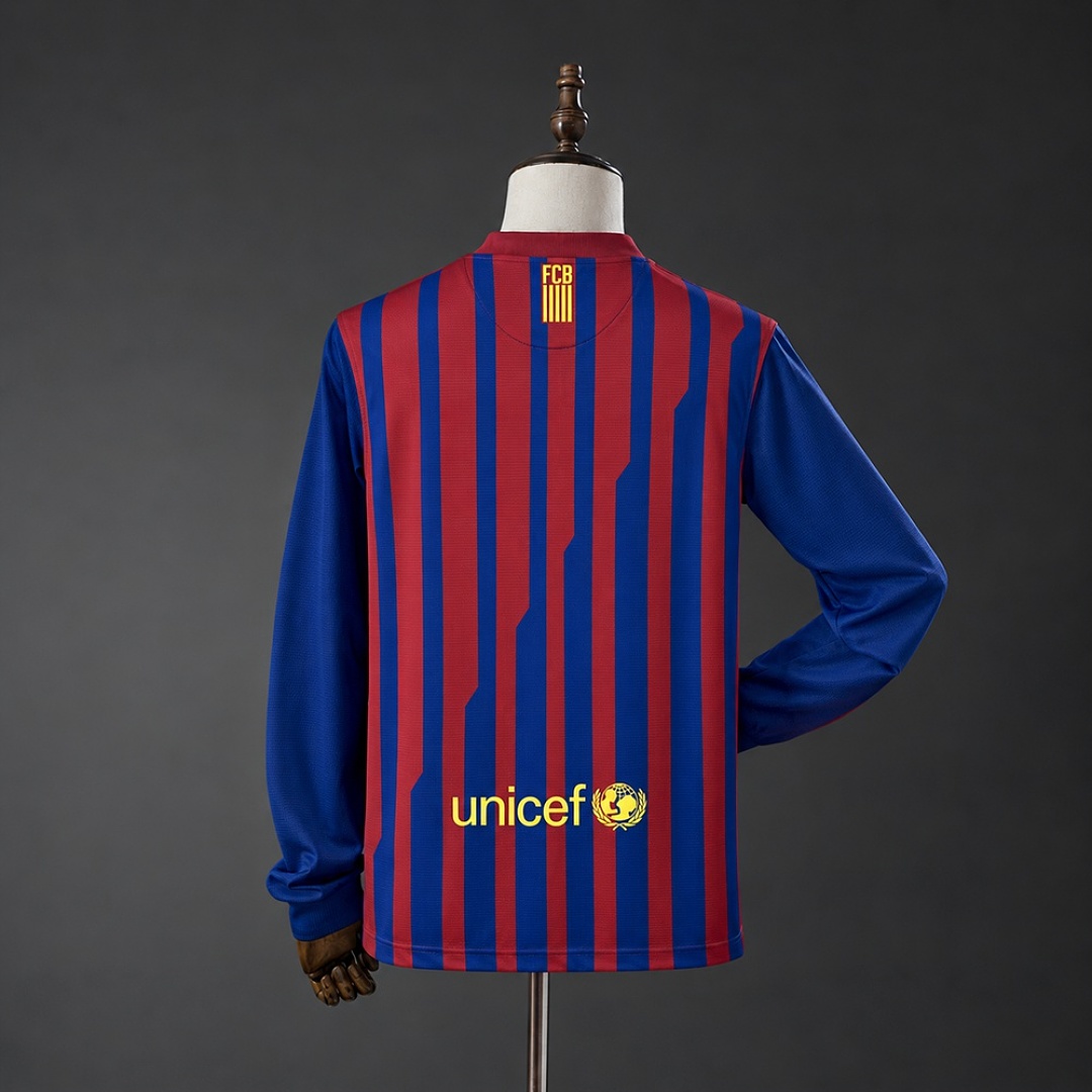 Barcelona 11/12 Home Long Sleeves Retro Jersey S-XXL 2