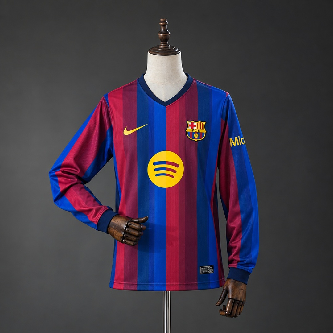 Barcelona 26/27 Home Long Sleeve Jersey S-4XL 3