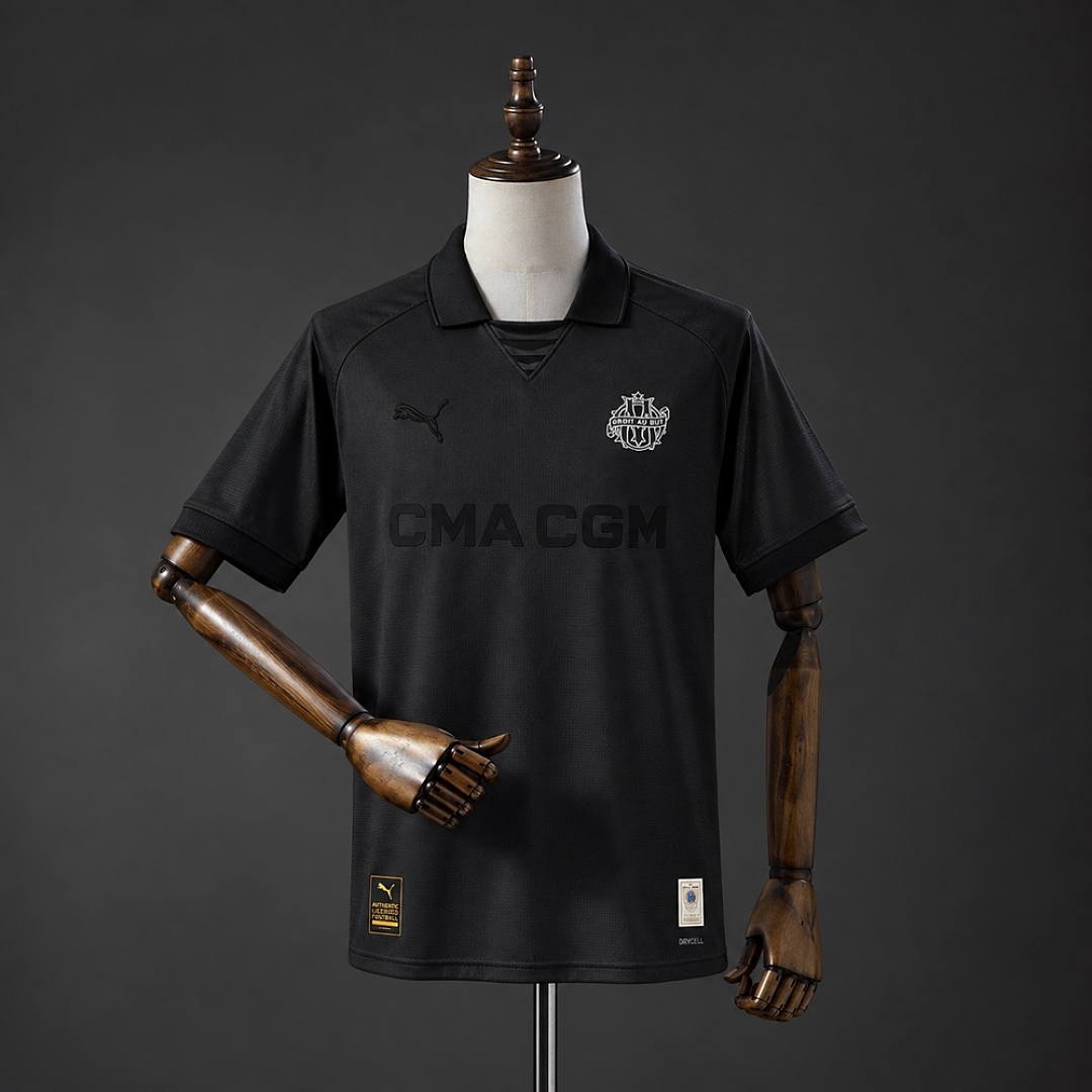 Olympique de Marseille 125th Anniversary Black Jersey S-XXL