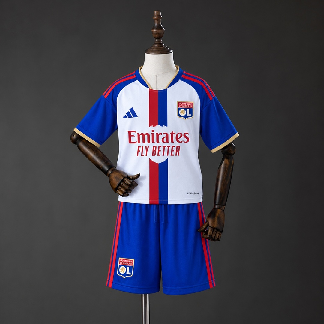 Olympique Lyonnais 26/27 Home Kids kit Jersey Size 16-28 3