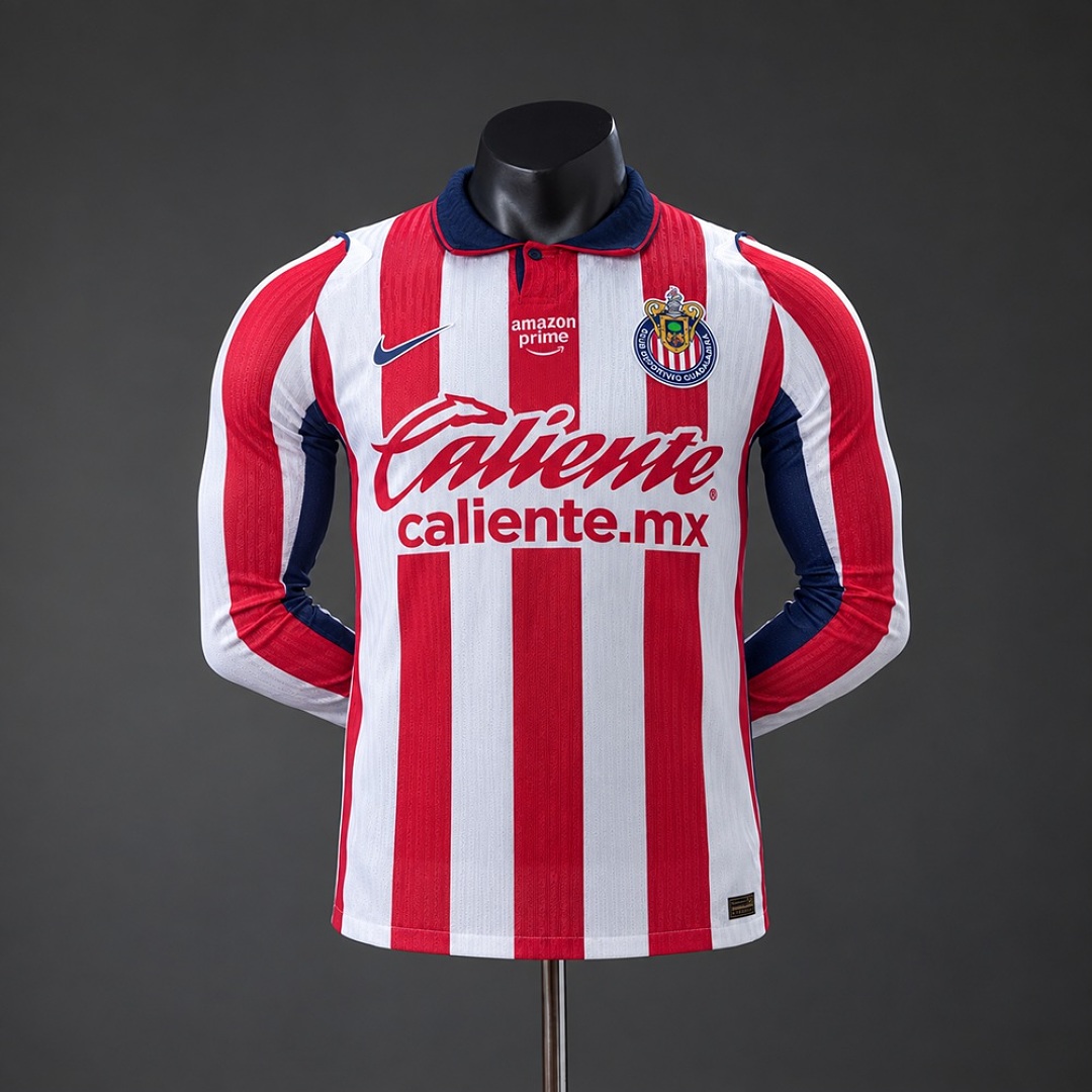 Chivas Guadalajara 26/27 Home Player Version Long Sleeved Jersey S-3XL 3