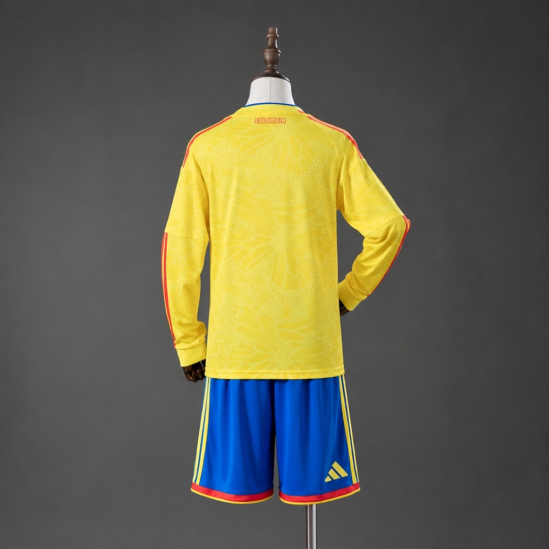Colombia 2026 Home Long-Sleeve Kids Kit Size 16-30 2