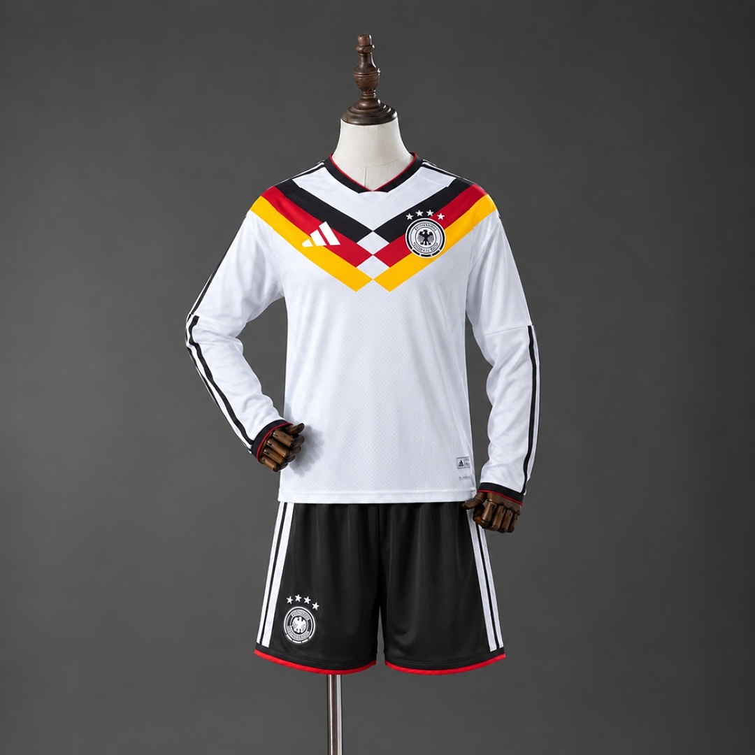 Germany 2026 Home Long-Sleeve Kids Kit Size 16-30