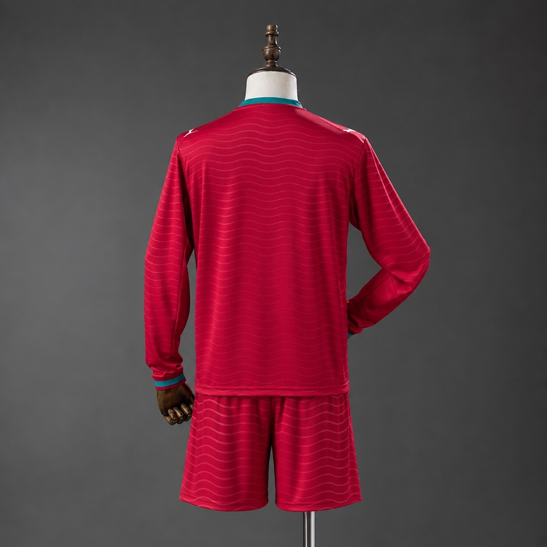 Portugal 2026 Home Long-Sleeve Kids Kit Size 16-30 2