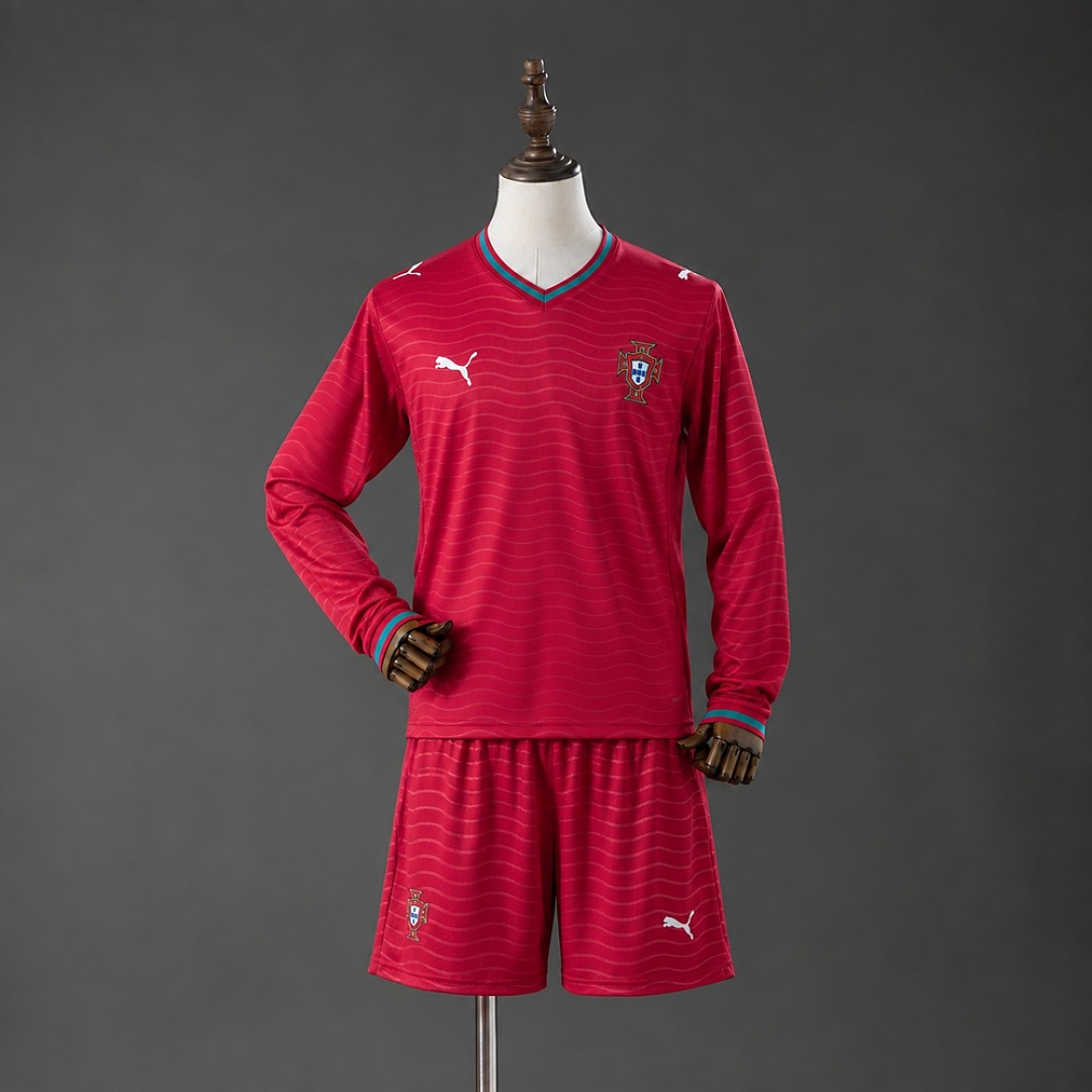 Portugal 2026 Home Long-Sleeve Kids Kit Size 16-30